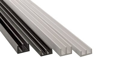 Glasführungsschienen - Glasführungsprofile für 4mm Glas