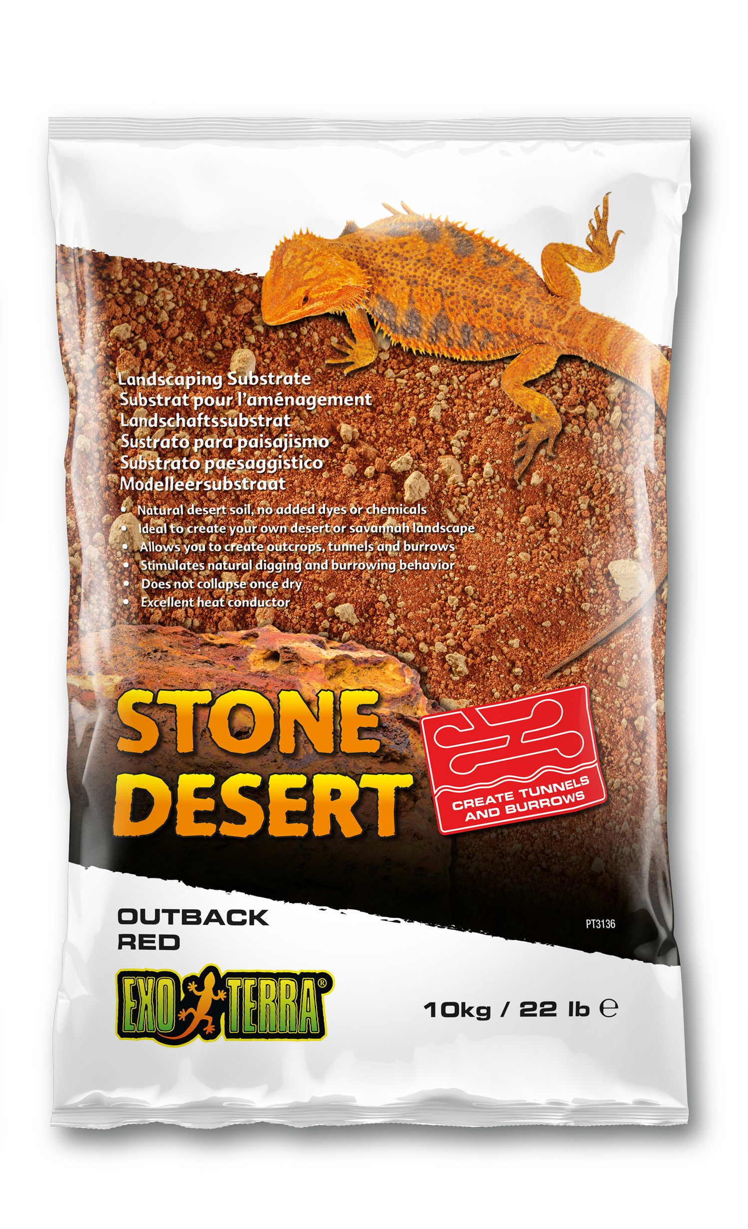 Exo Terra - Stone Desert lehmhaltiger natürlicher Terrarium Bodengrund Ohne Chemikalien